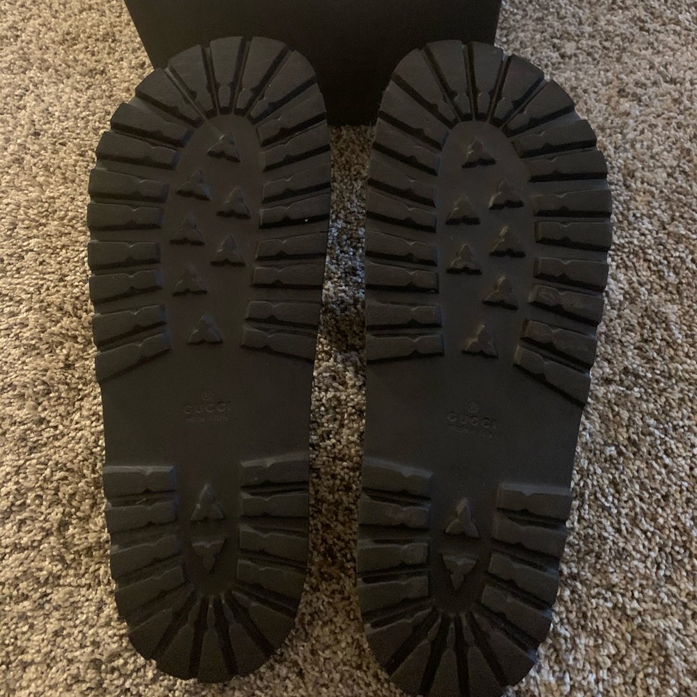 Gucci Web Slide Sandals with green and red web